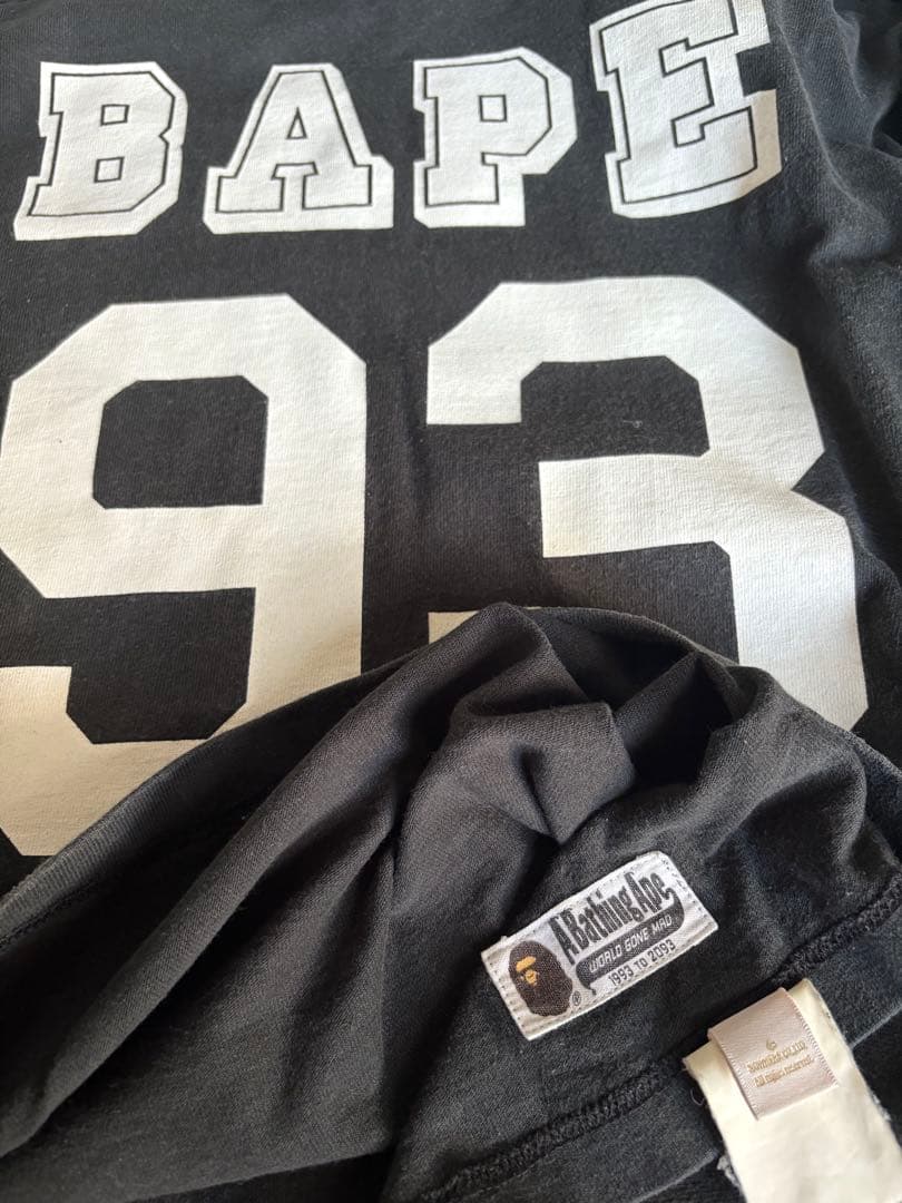 A BATHING APE × Champion 7分袖フットボールT