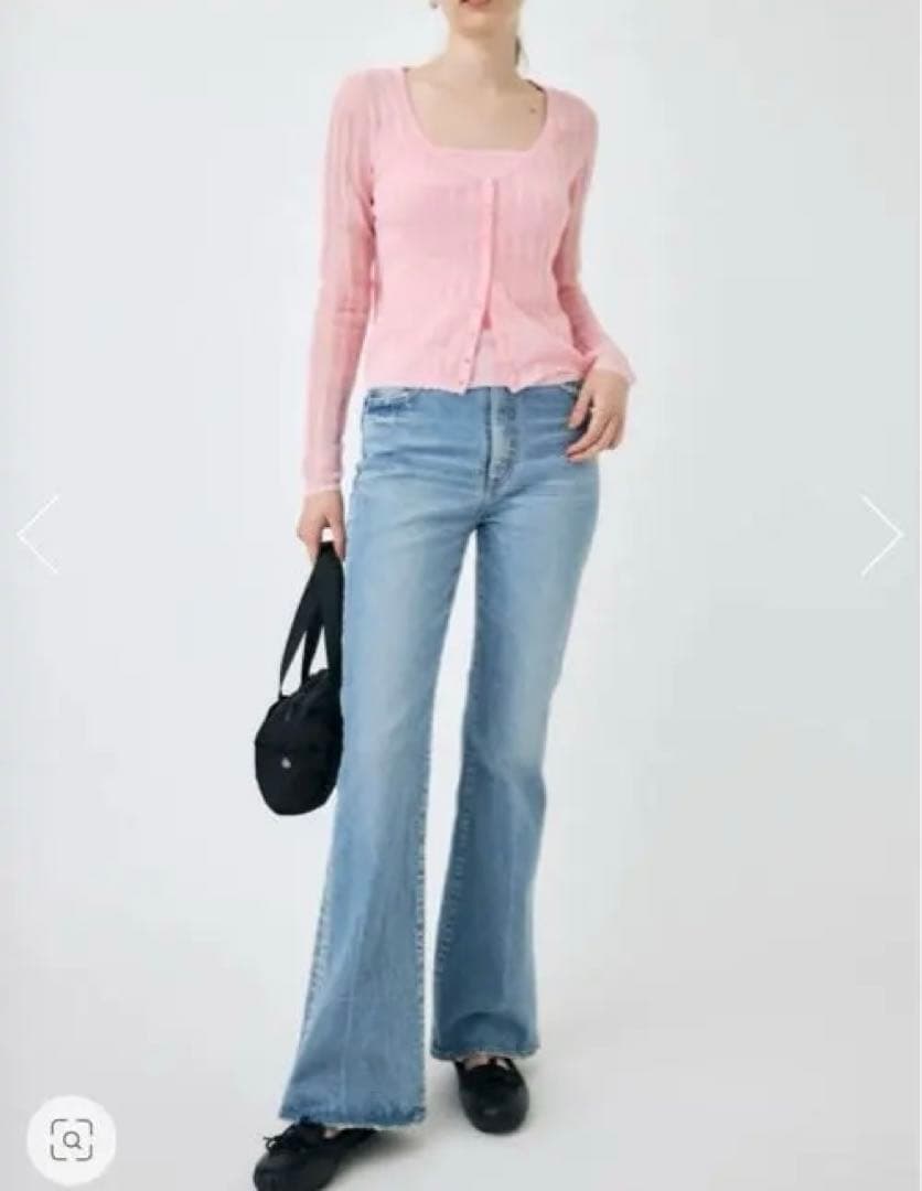 定価MOUSSY MVS L/BLU FLARE 美脚 フレアデニム 24