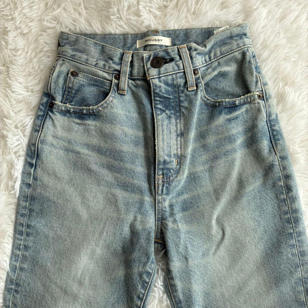 定価MOUSSY MVS L/BLU FLARE 美脚 フレアデニム 24