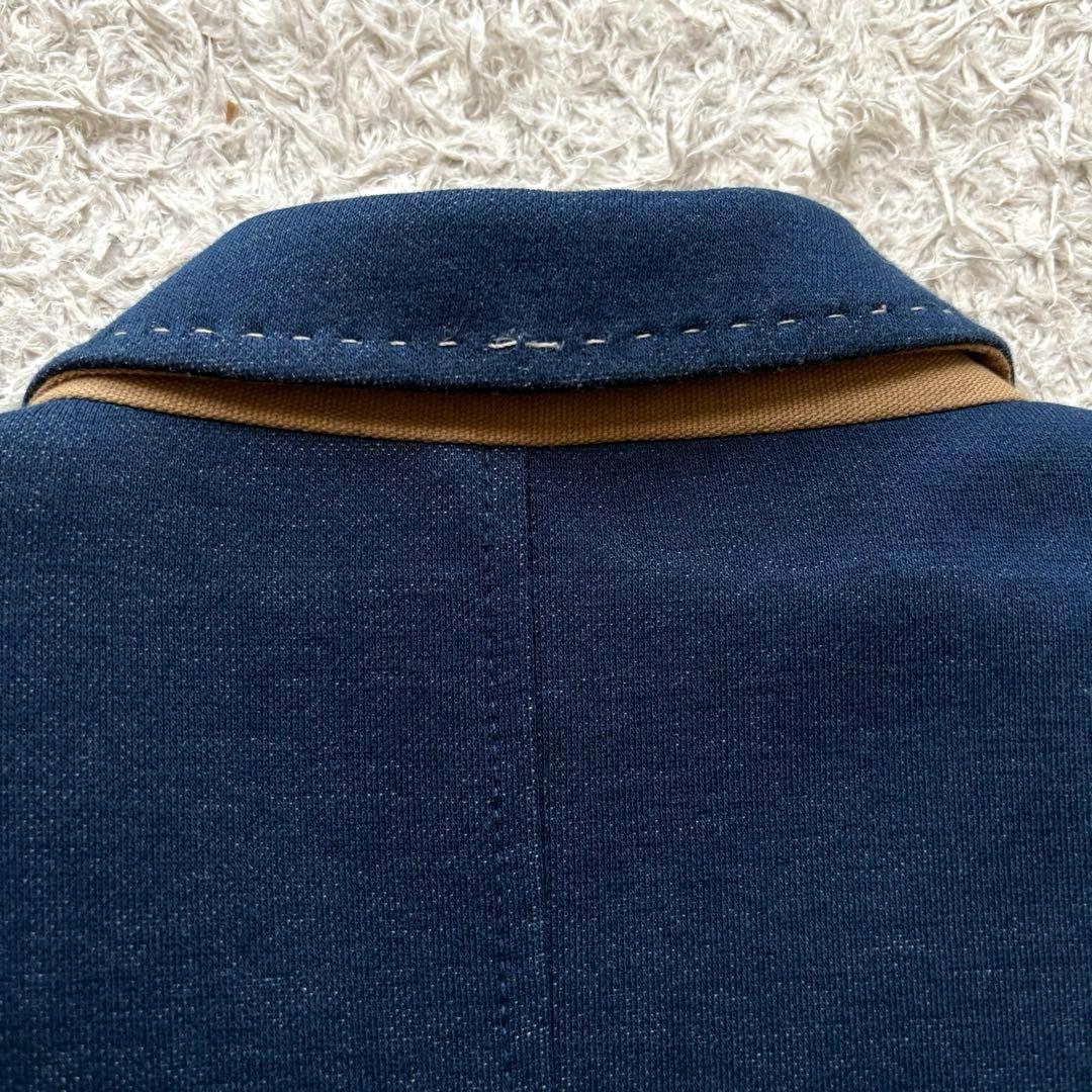 ★希少 XLサイズ★ ZARA テーラードジャケット インディゴ エルボーパッチ