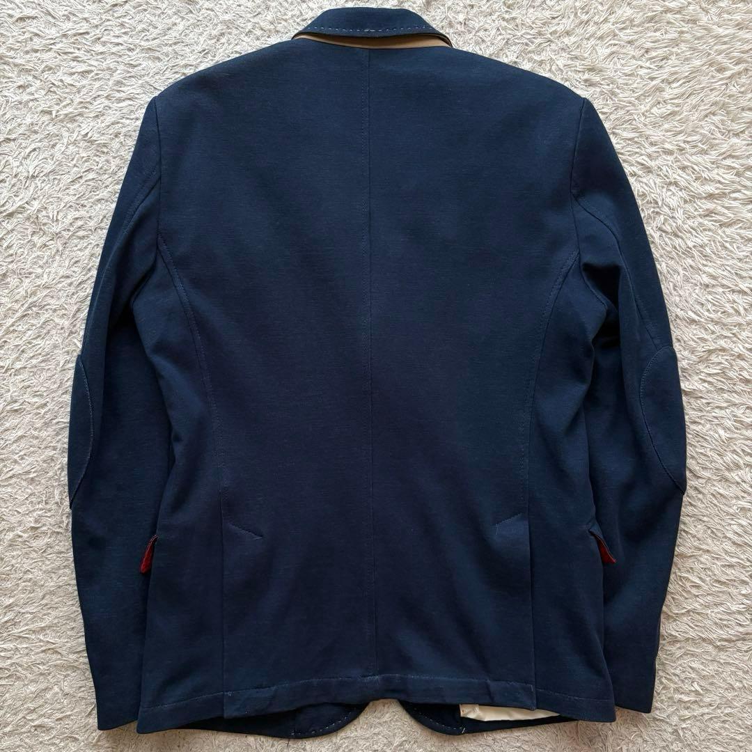 ★希少 XLサイズ★ ZARA テーラードジャケット インディゴ エルボーパッチ
