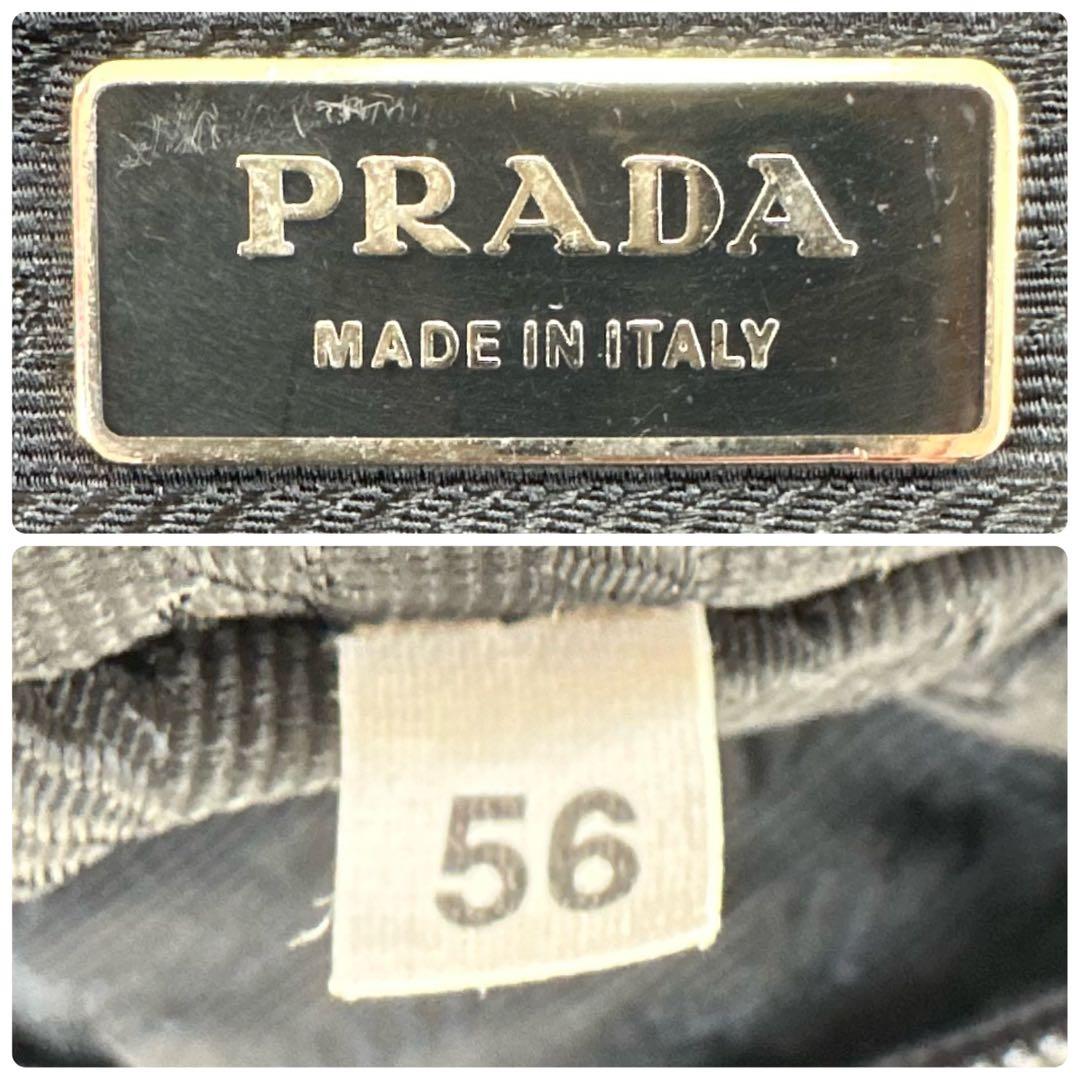 PRADA プラダ ボストンバッグ 三角ロゴプレート 大容量 旅行 黒 ナイロン