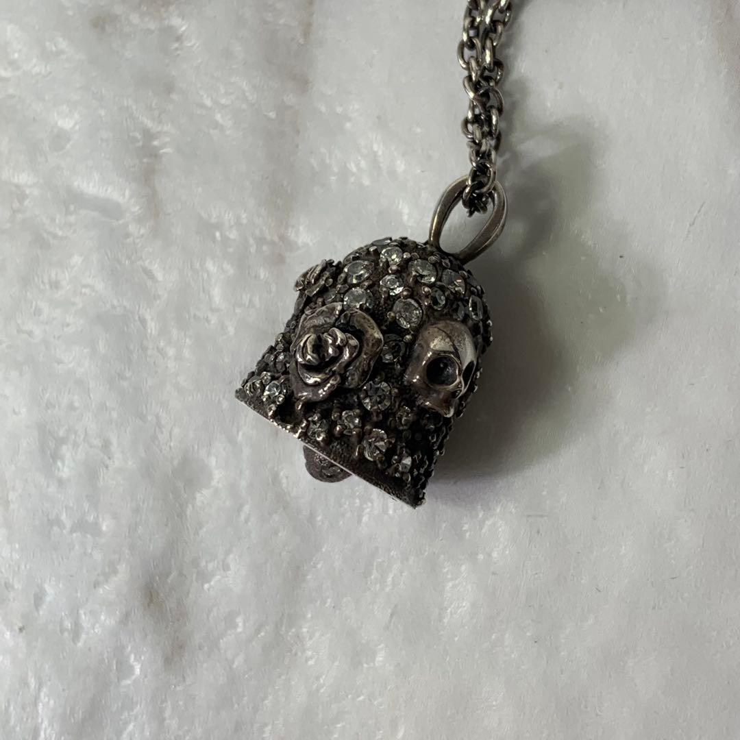 glamb ネックレス silver925 オデッセイベル 髑髏 薔薇 石付き
