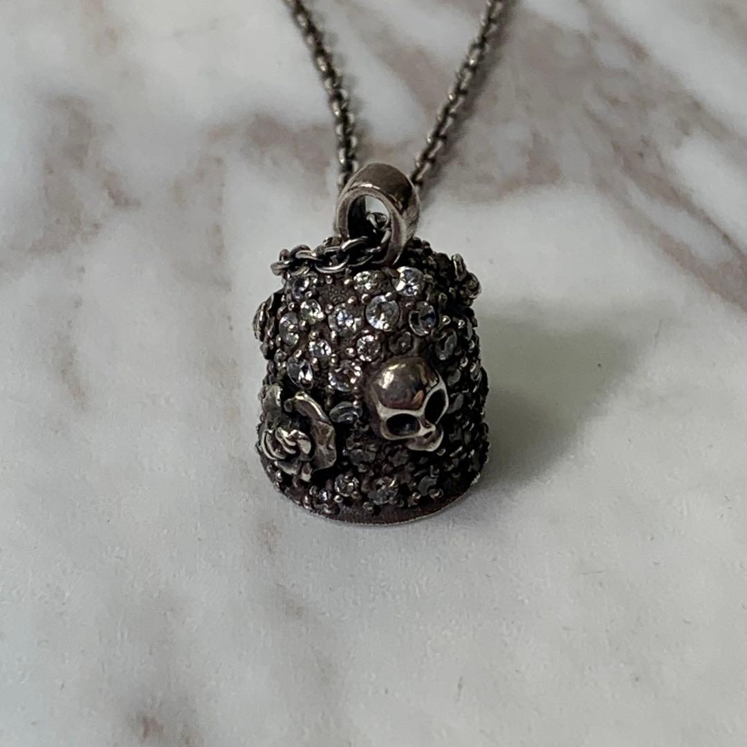 glamb ネックレス silver925 オデッセイベル 髑髏 薔薇 石付き