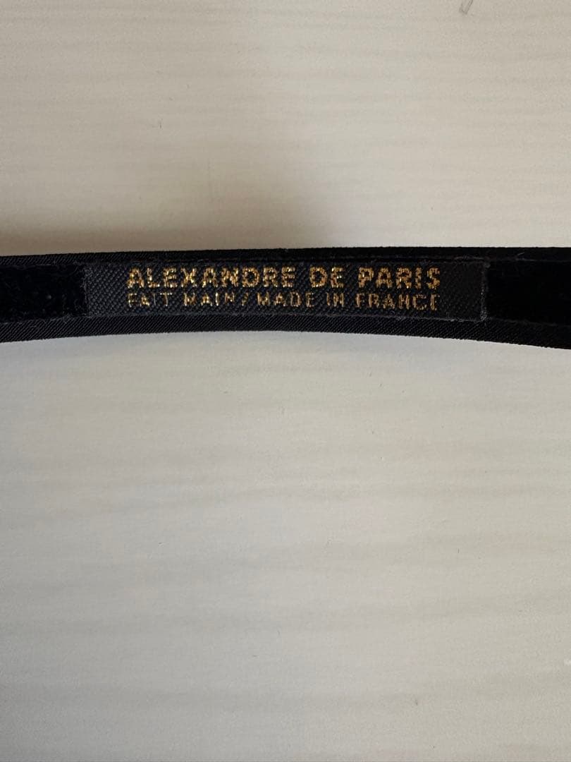 ALEXANDRE DE PARIS カチューシャ　ブラック（巾着ケース付き）