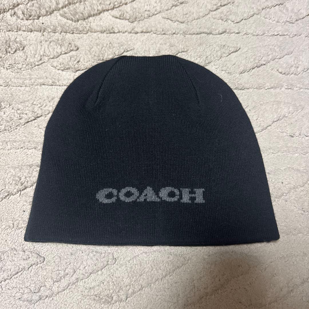 り*ん様 coach シグネチャーリバーシブルビーニー帽子