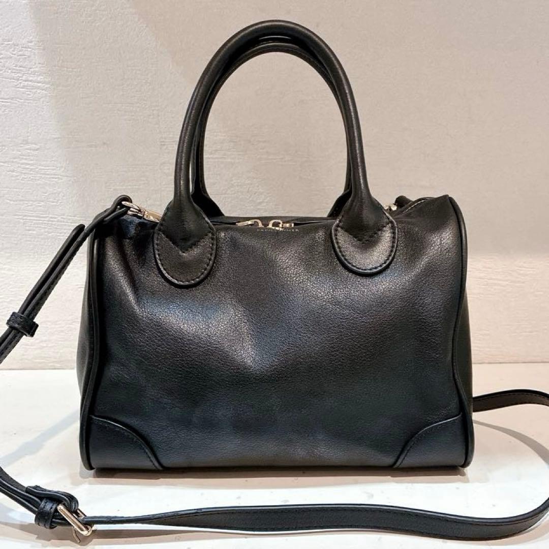 【美品】PAPILLONNER SEAU レザー　ミニボストンバッグ 2way