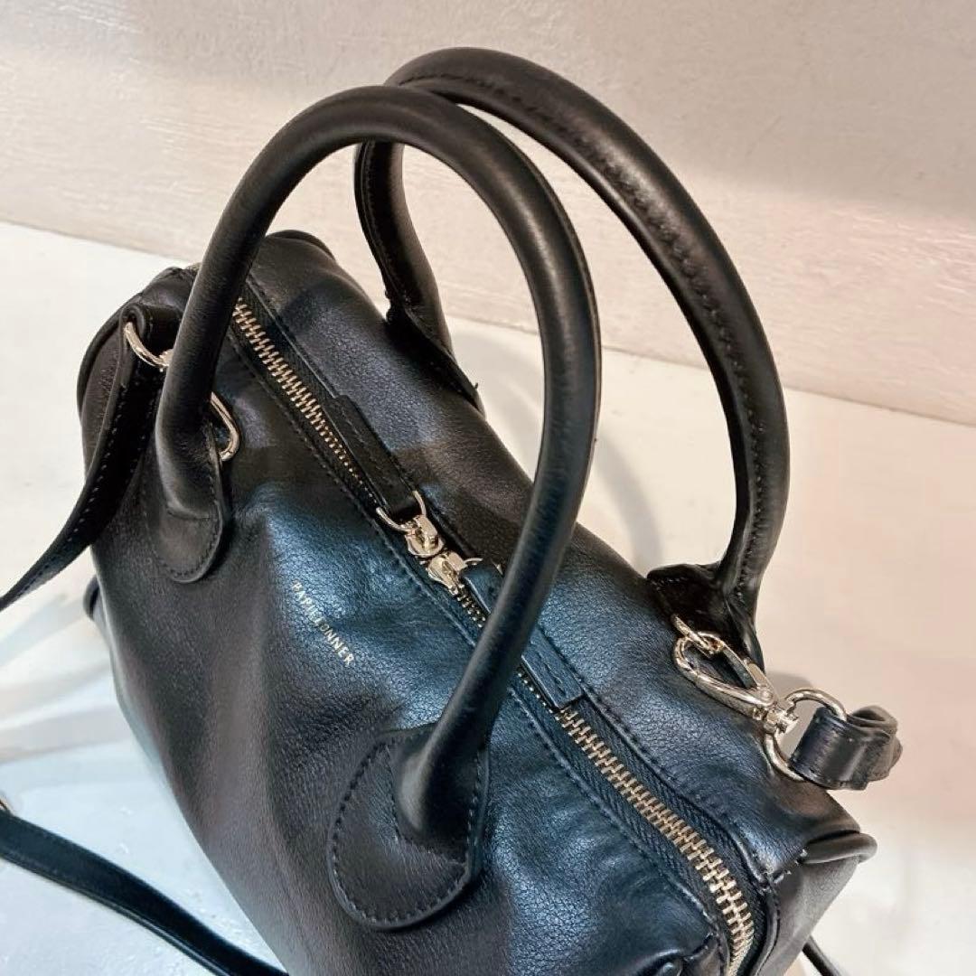 【美品】PAPILLONNER SEAU レザー　ミニボストンバッグ 2way