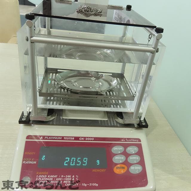 pt850 プラチナ 喜平 ネックレス 6面W 20.5g 50cm