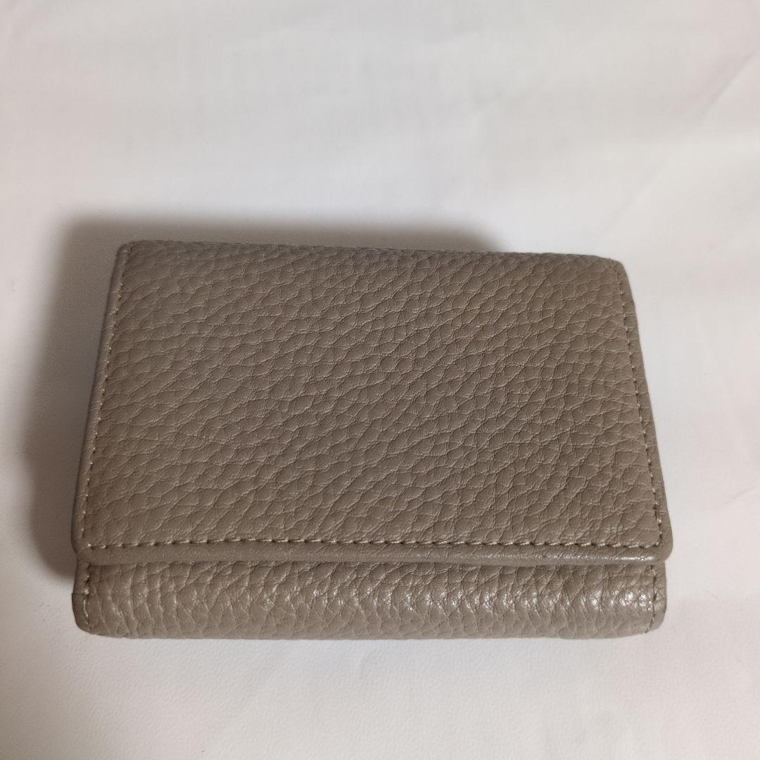 限定　キタムラ kitamura 三つ折り財布 ステッチ ミニ財布 レザー 牛革