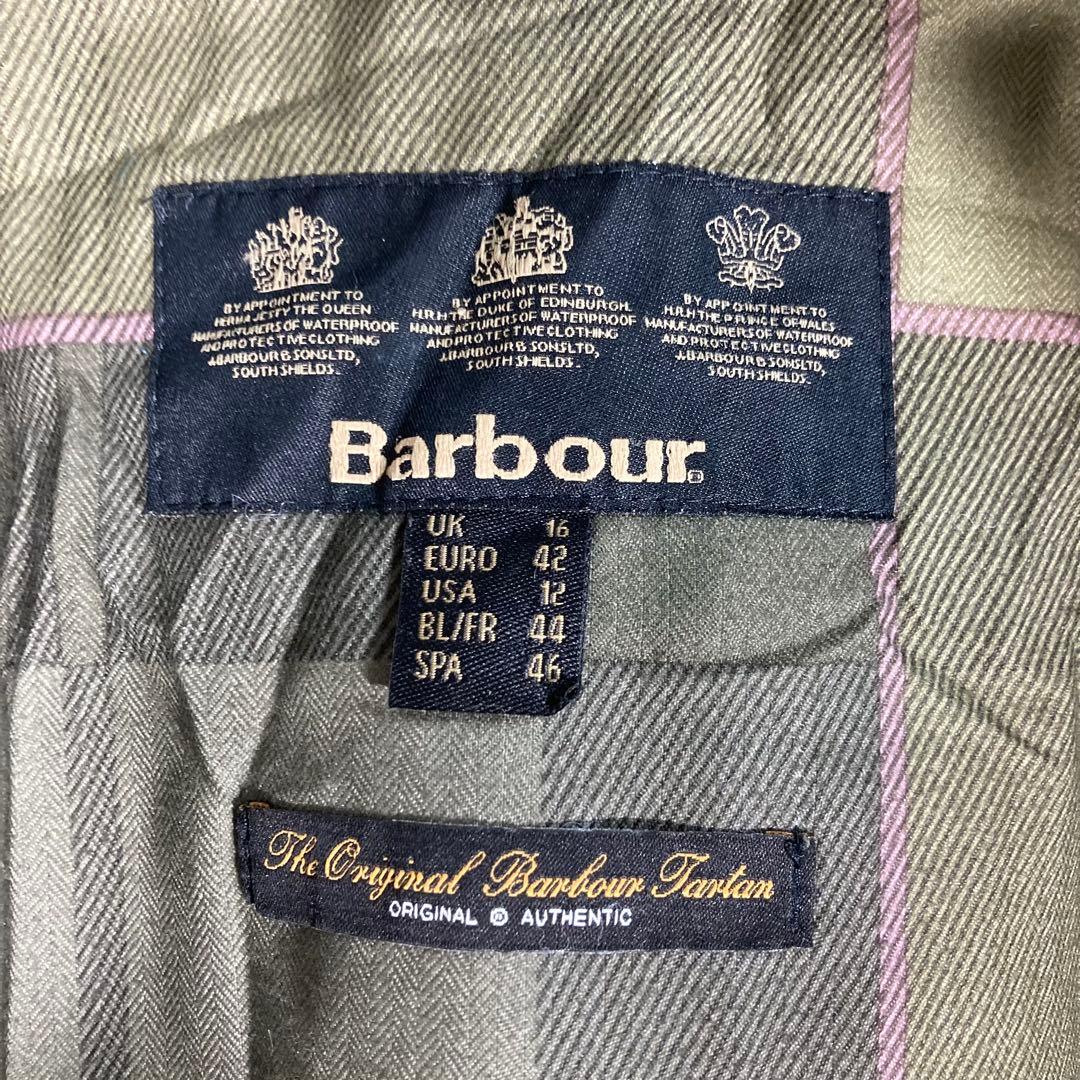 【人気】Barbour バブアー オイルドジャケット　モッズコート　茶　ロゴ