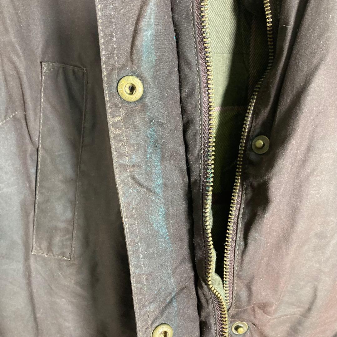 【人気】Barbour バブアー オイルドジャケット　モッズコート　茶　ロゴ