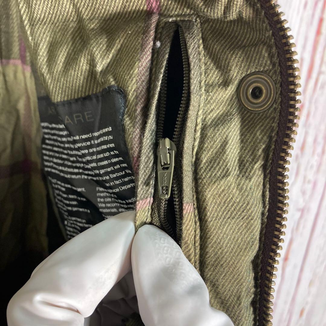 【人気】Barbour バブアー オイルドジャケット　モッズコート　茶　ロゴ