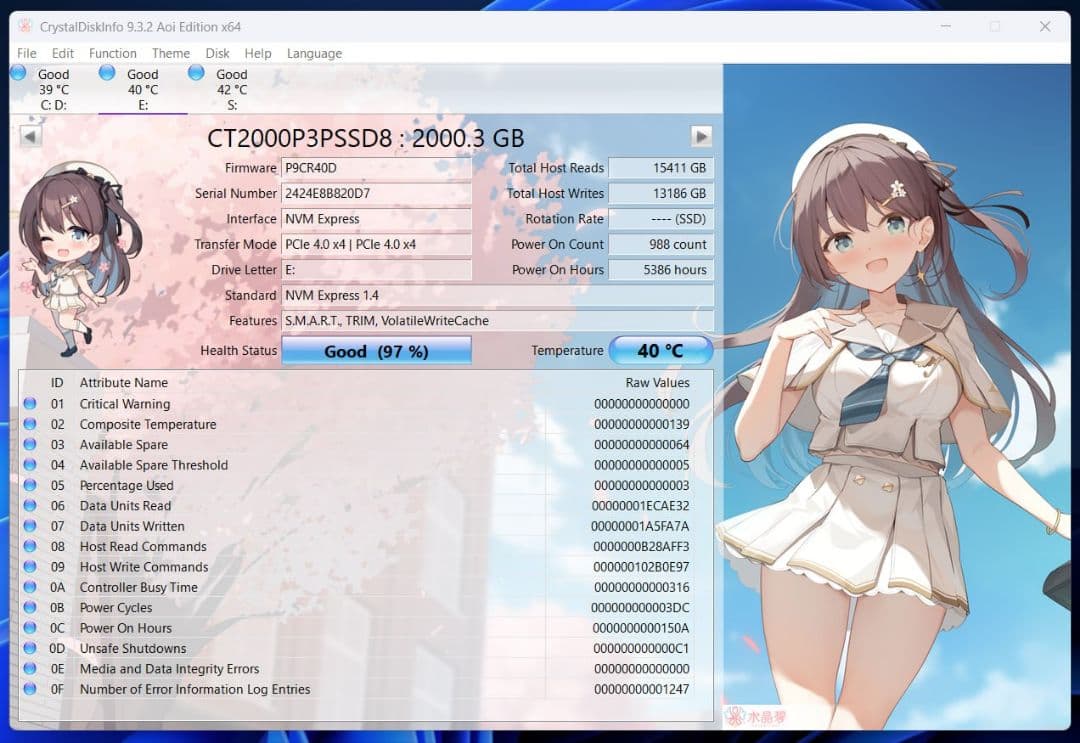 内蔵型SSD crucial P3 Plus 2TB PCIe 4.0 NVMe SSD