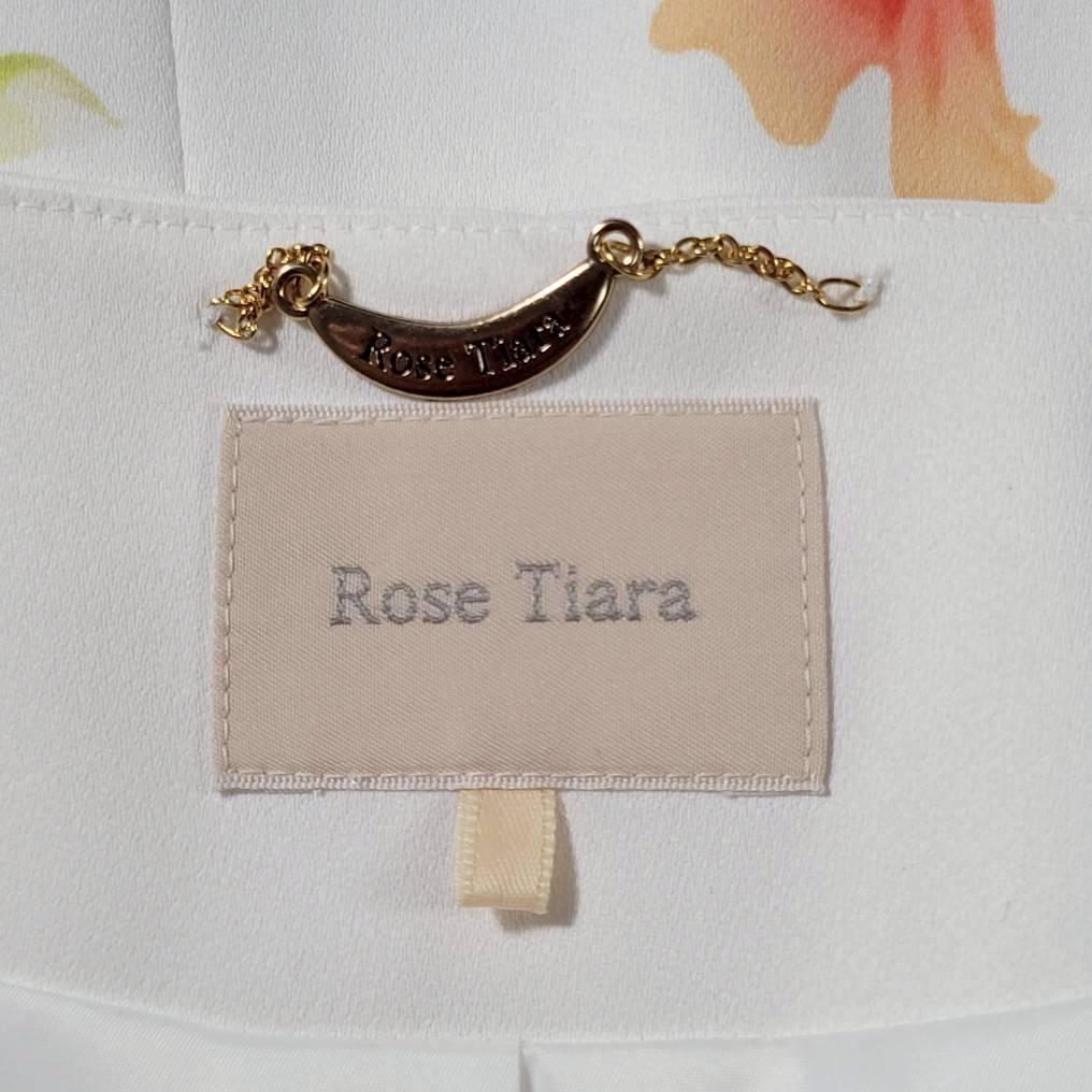 ひろたん  Rose Tiara ローズティアラ 花柄ノーカラーコート