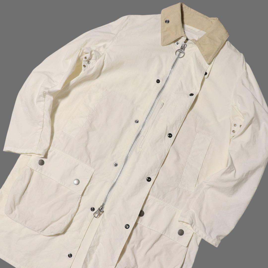 M★Barbour★ビューフォート ジャケット★ノンワックス★ノンオイル★白