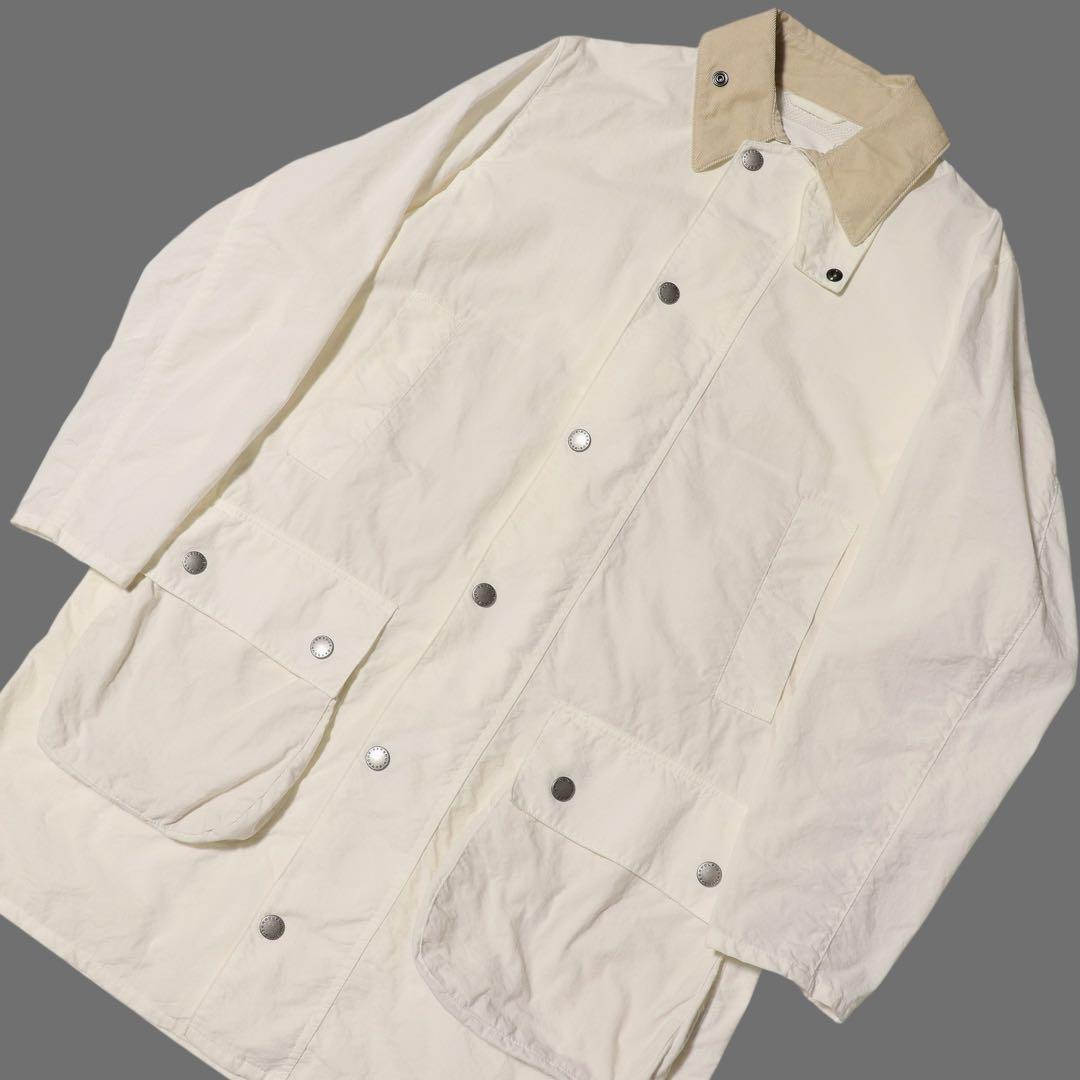 M★Barbour★ビューフォート ジャケット★ノンワックス★ノンオイル★白