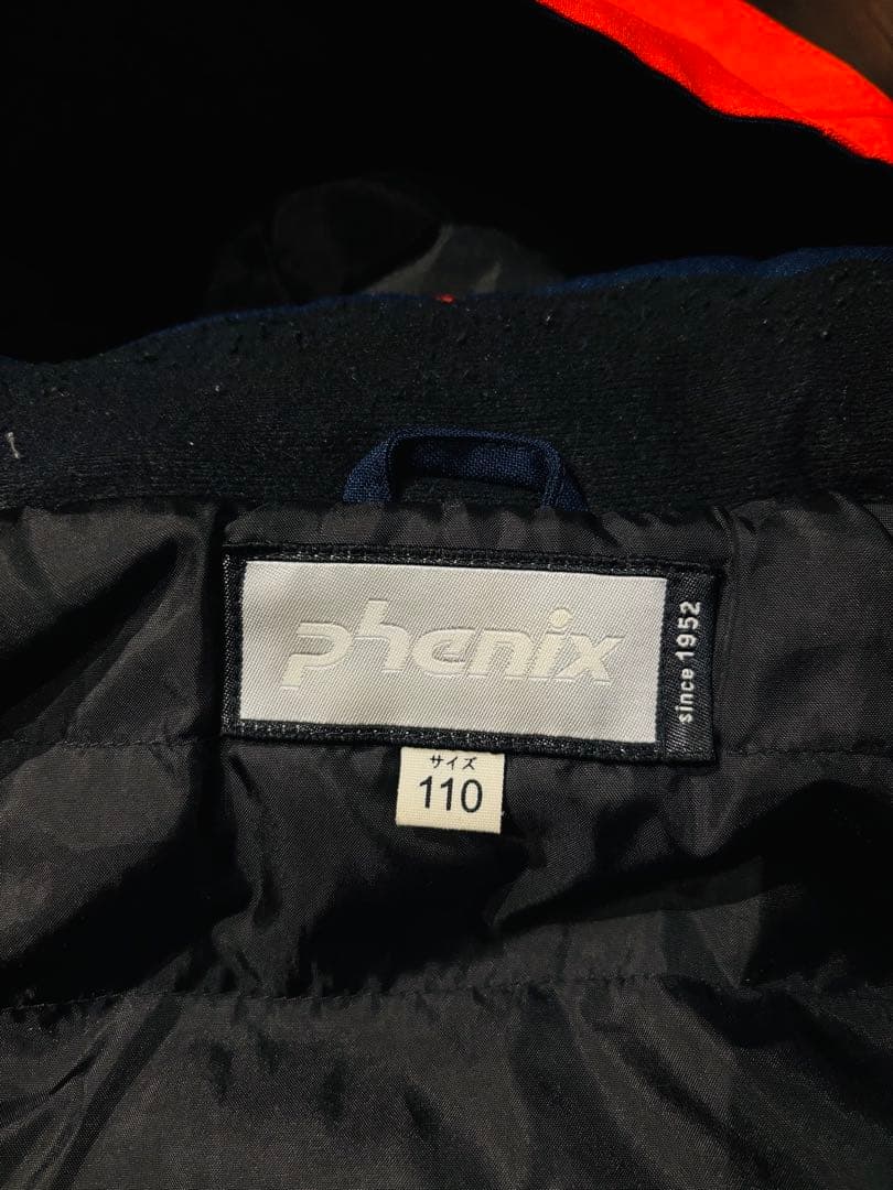 Phenix スキーウェア　110cm 子ども用 レッド×ネイビー