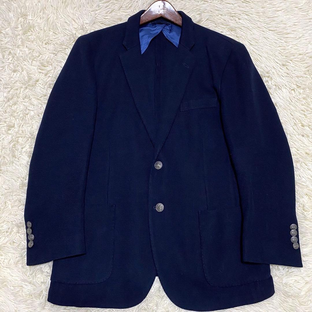 【美品✨】ブルックスブラザーズ 紺ブレ MILANO ジャージー 銀ボタン XL