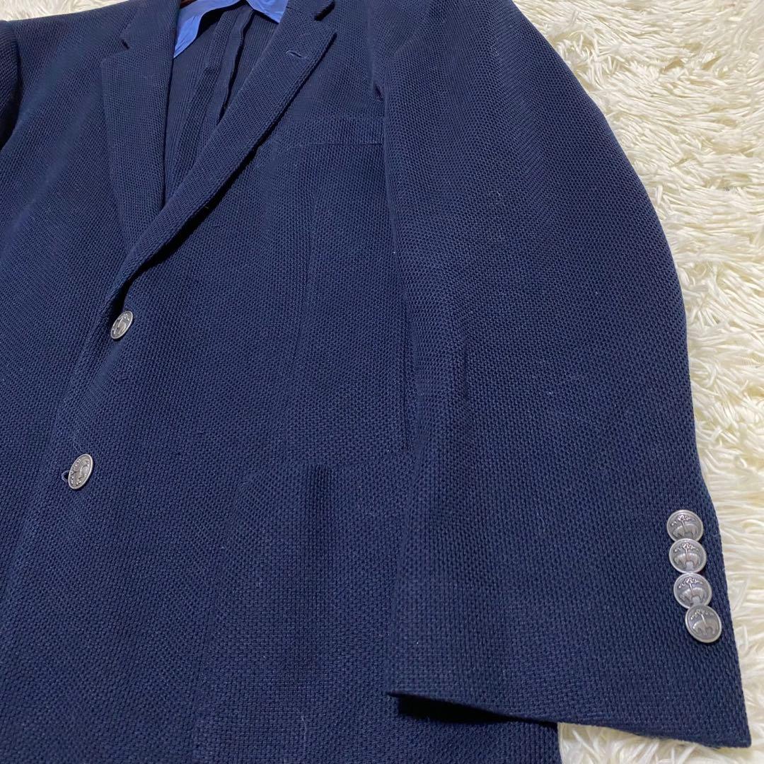 【美品✨】ブルックスブラザーズ 紺ブレ MILANO ジャージー 銀ボタン XL