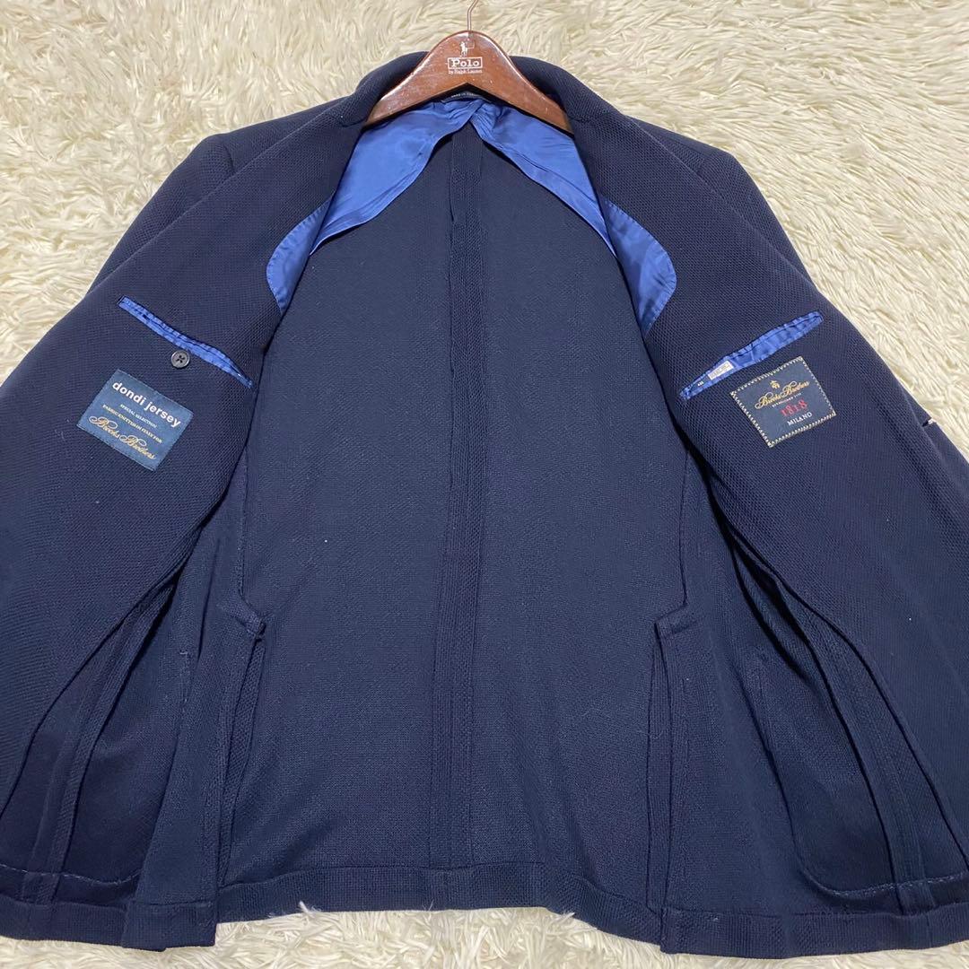 【美品✨】ブルックスブラザーズ 紺ブレ MILANO ジャージー 銀ボタン XL