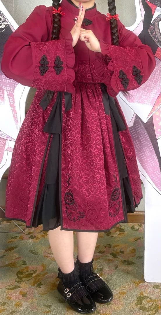 牡丹刺繍チャイナワンピース axes femme kawaii