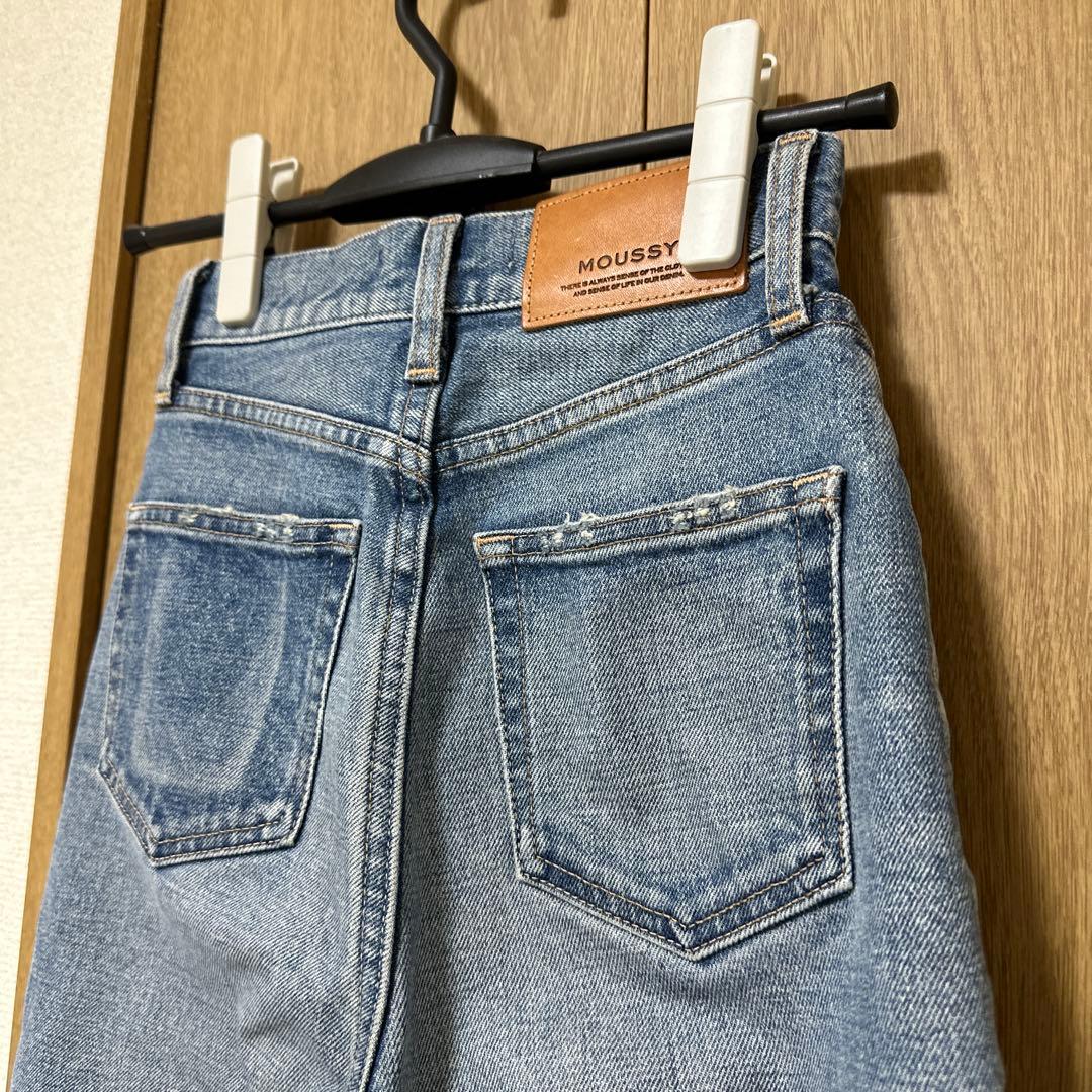 マウジー moussy mvs flare denim 22インチ、ブルー