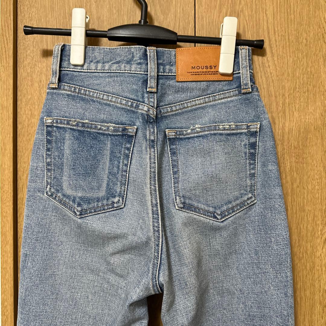 マウジー moussy mvs flare denim 22インチ、ブルー