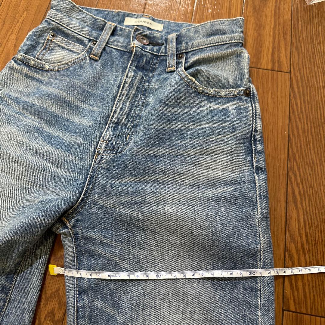 マウジー moussy mvs flare denim 22インチ、ブルー