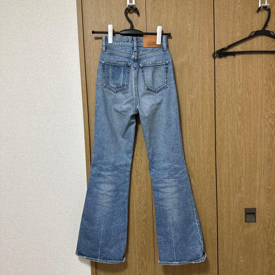 マウジー moussy mvs flare denim 22インチ、ブルー