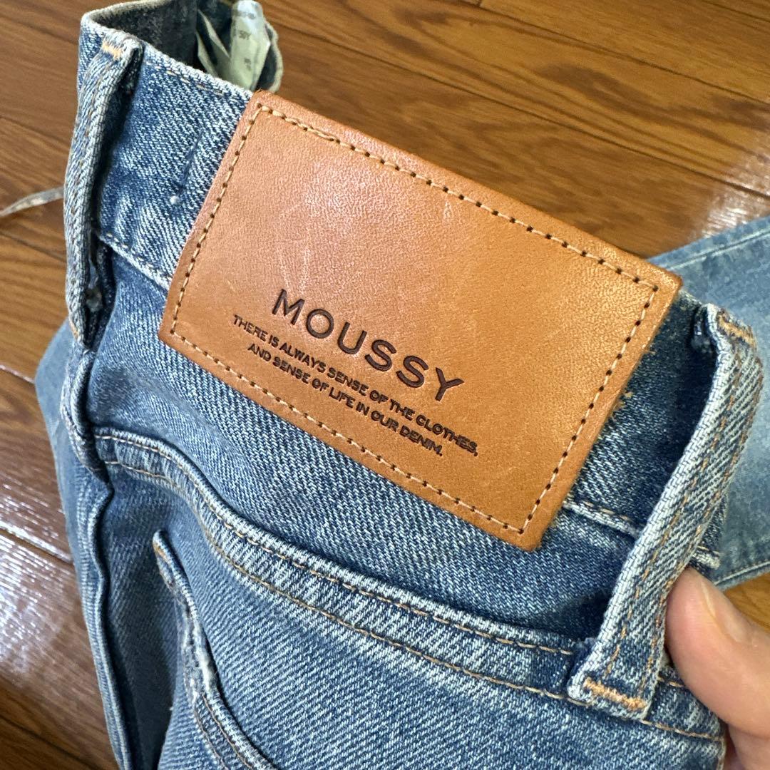 マウジー moussy mvs flare denim 22インチ、ブルー