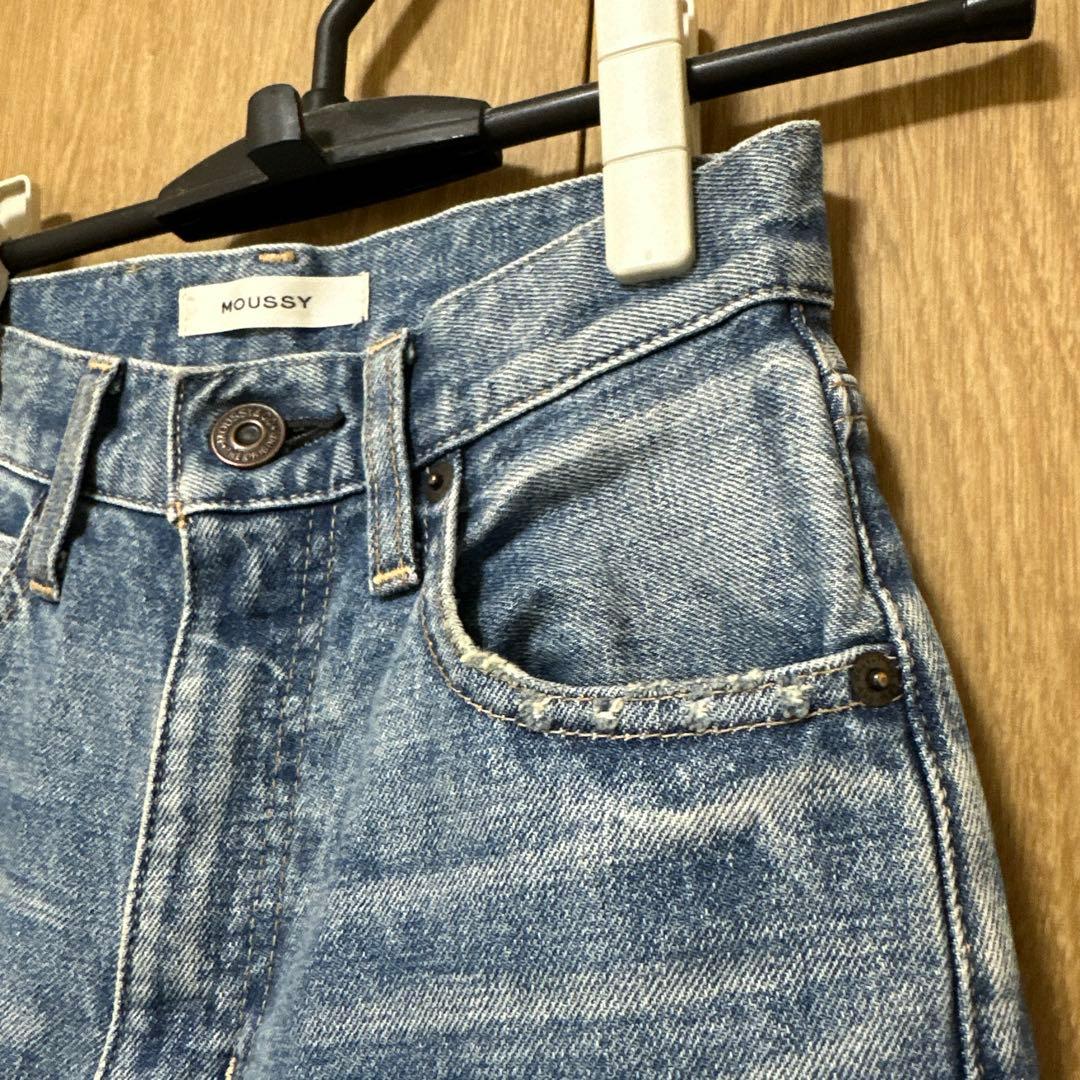 マウジー moussy mvs flare denim 22インチ、ブルー