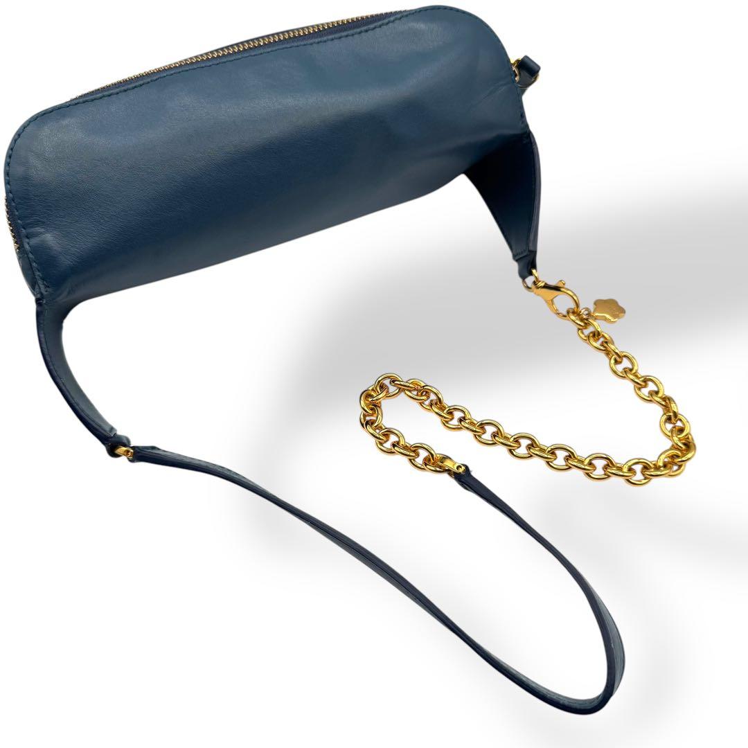 AI14【美品】　FURLA　フルラ　イゾラ　ボディバッグ　グリーン系
