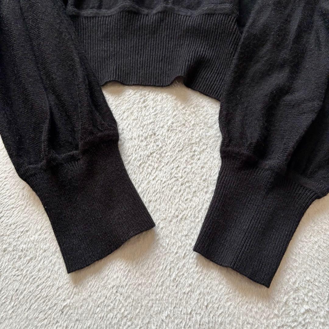 希少 CHANEL シャネル 06P カシミヤ混 薄手カーディガン 38 黒