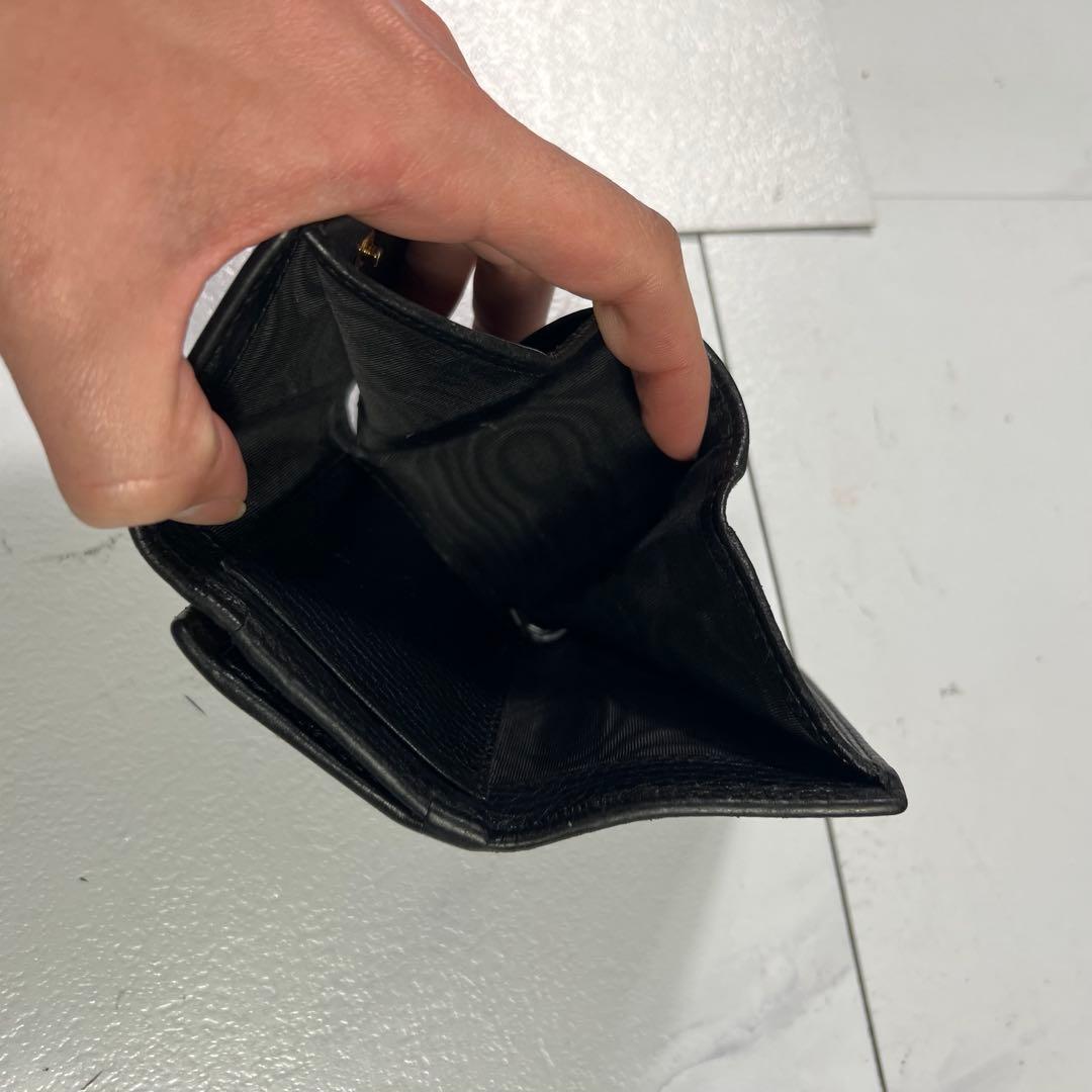 GUCCI グッチ 三つ折り財布 GGマーモント ゴールドロゴ 小銭入れ付