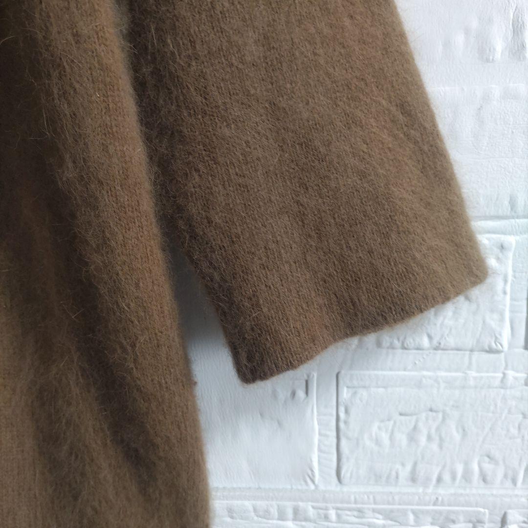 専用✨ミズイロインド　 アンゴラ ロングカーディガン　 シャギー　ブラウン