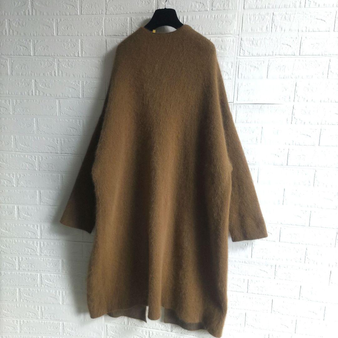 専用✨ミズイロインド　 アンゴラ ロングカーディガン　 シャギー　ブラウン