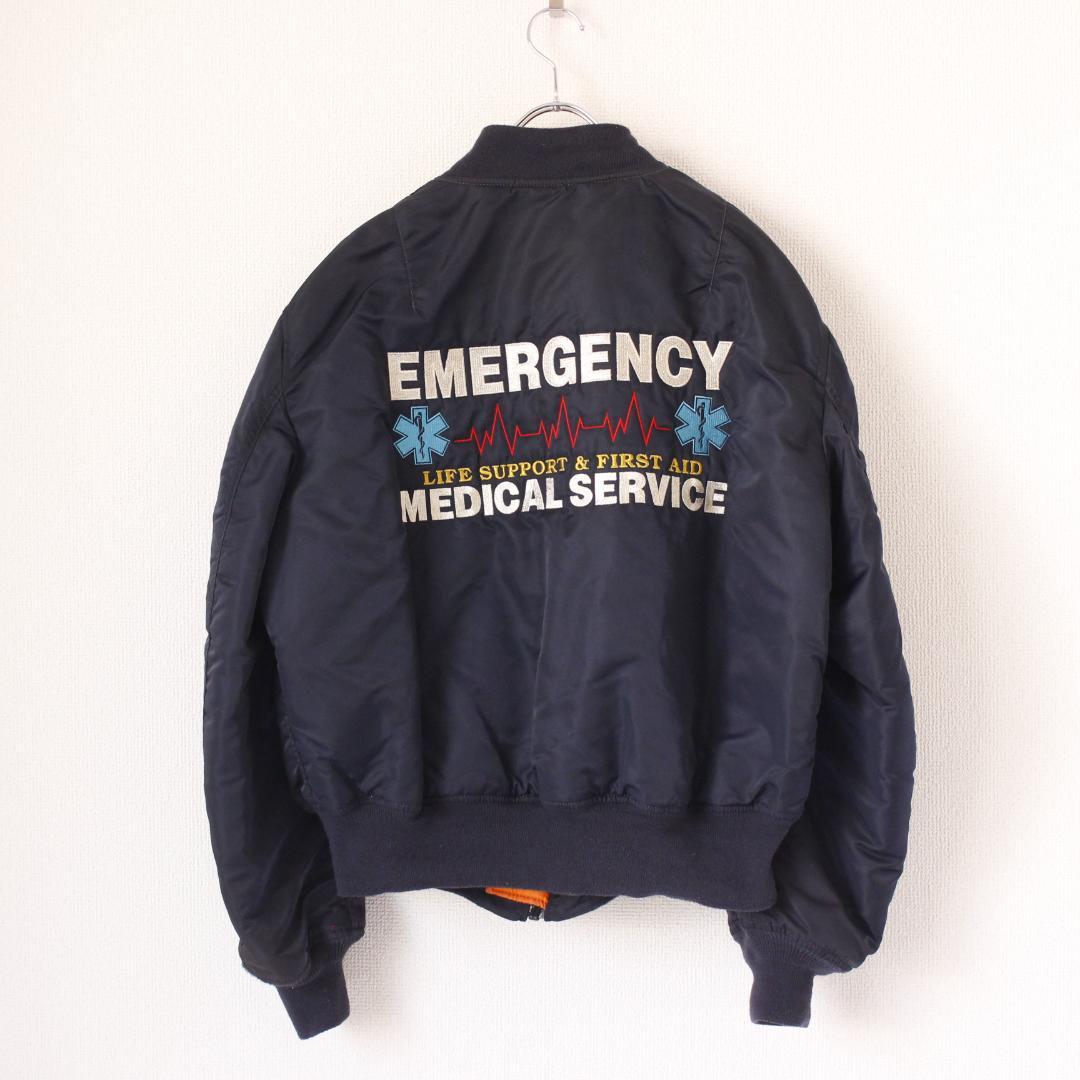 ALPHA INDUSTRIES USA MA-1 XL ネイビー ワッペン