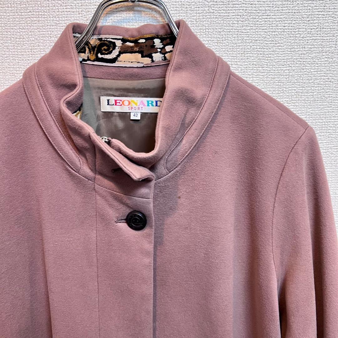 m*m様 LEONARD レオナール スタンドカラー コート レディース 42