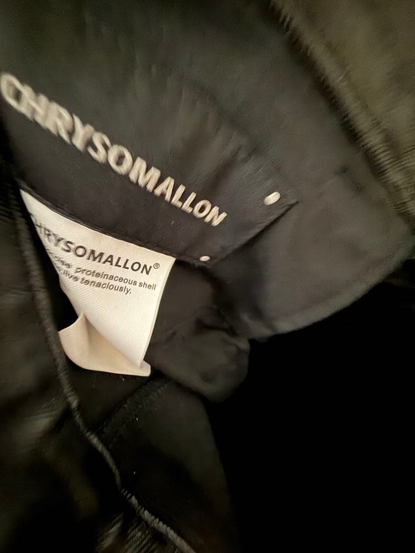 chrysomallon 変形レザーパンツ コーティングレザーデニム