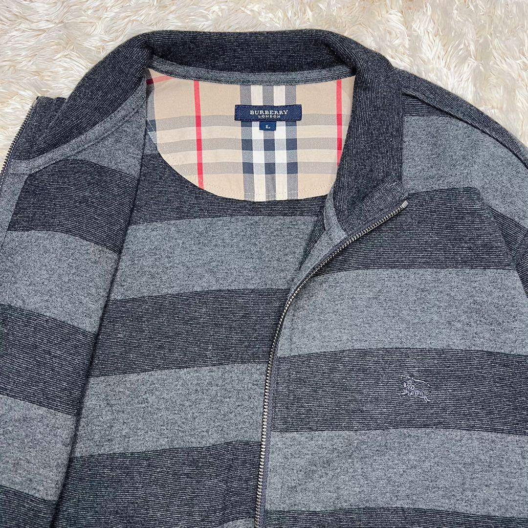 美品 Burberry London ブルゾン ボーダー ノバチェック ジップ