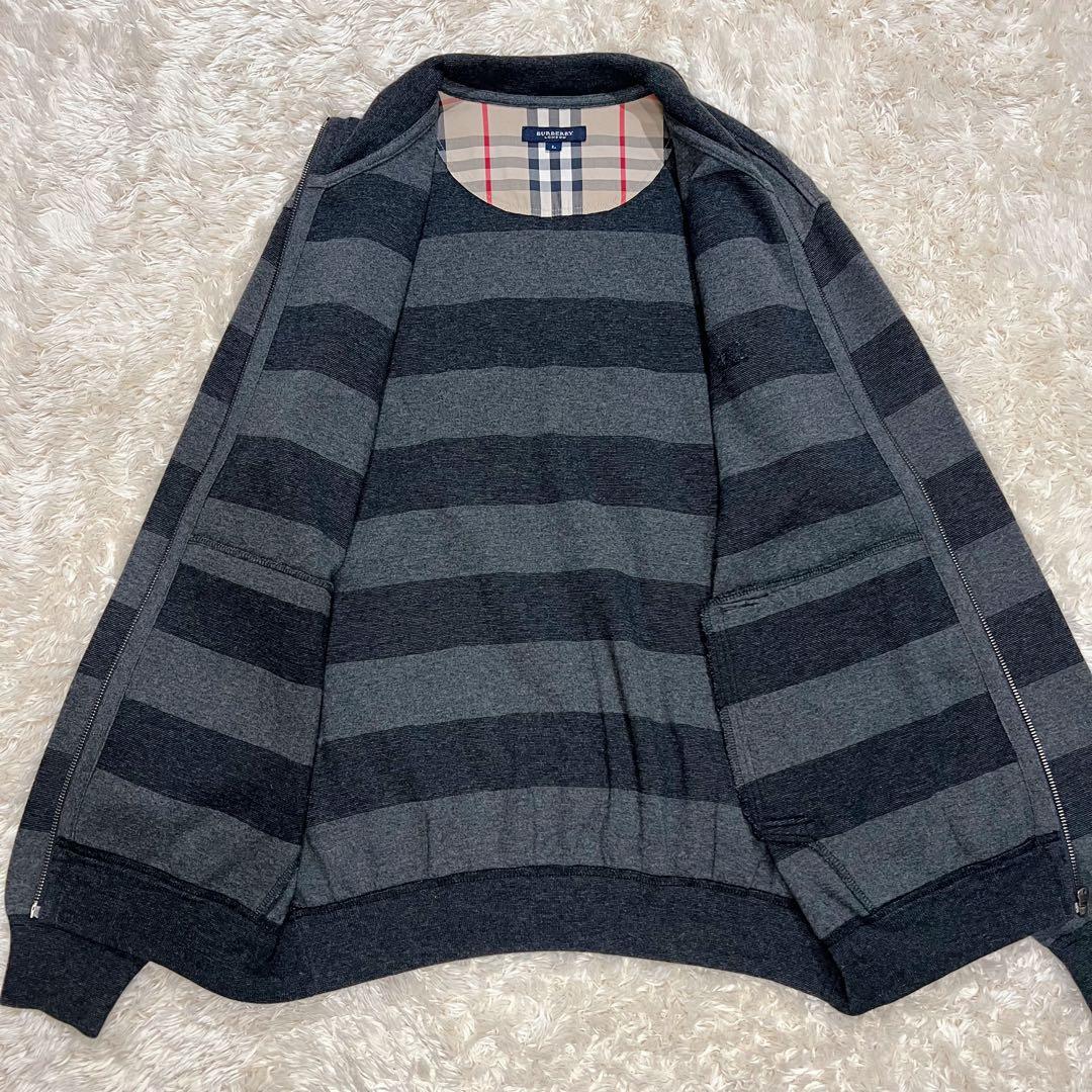 美品 Burberry London ブルゾン ボーダー ノバチェック ジップ