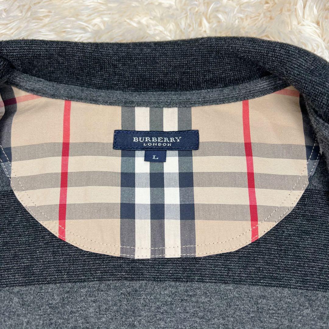 美品 Burberry London ブルゾン ボーダー ノバチェック ジップ
