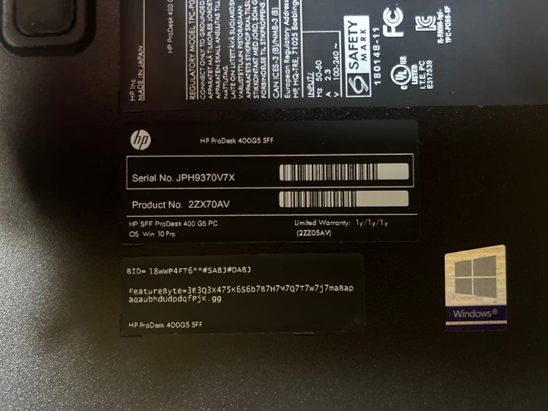 t*s様 HP ProDesk 400 G5 SFF デスクトップPC