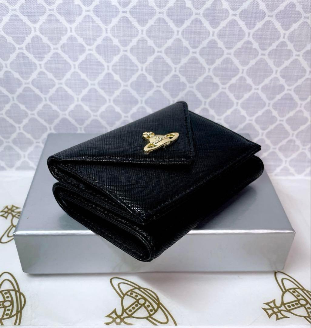【最新♡ショッパー付】Vivienne Westwood 3つ折り財布 黒