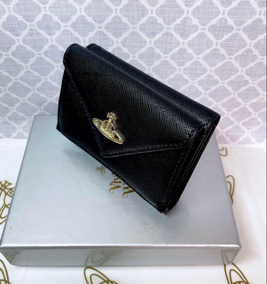【最新♡ショッパー付】Vivienne Westwood 3つ折り財布 黒
