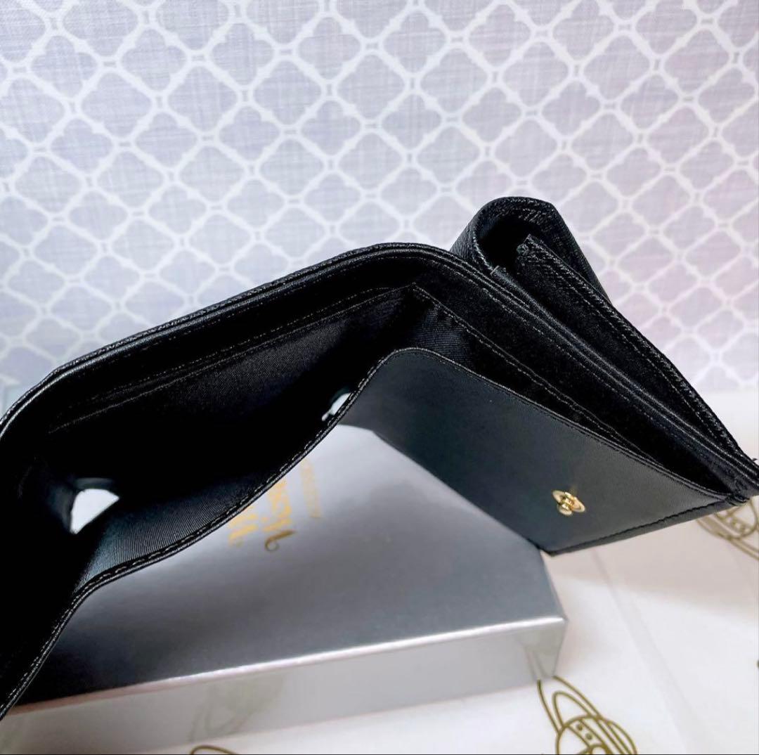 【最新♡ショッパー付】Vivienne Westwood 3つ折り財布 黒