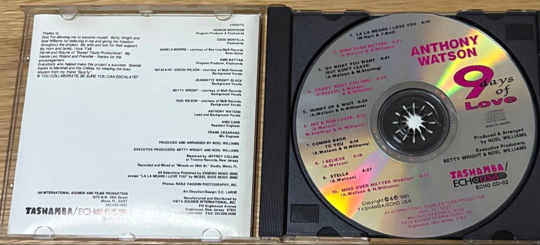 洋楽 Anthony Watson 9 Days Of Love CD Soul
