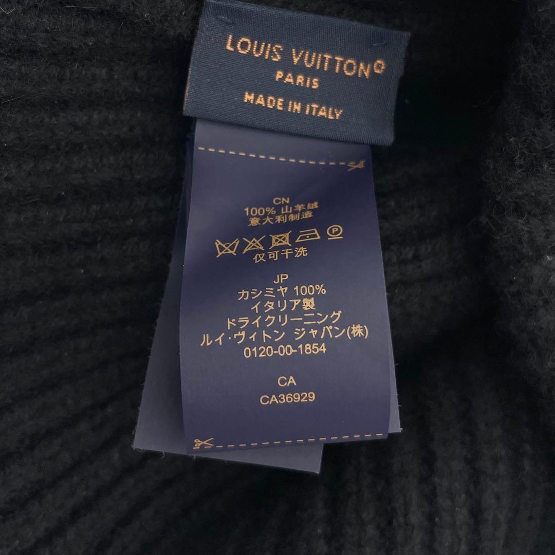 極美品★ルイヴィトン　ビーニー・LV アヘッド 1.1 カシミヤ　ニット帽　黒