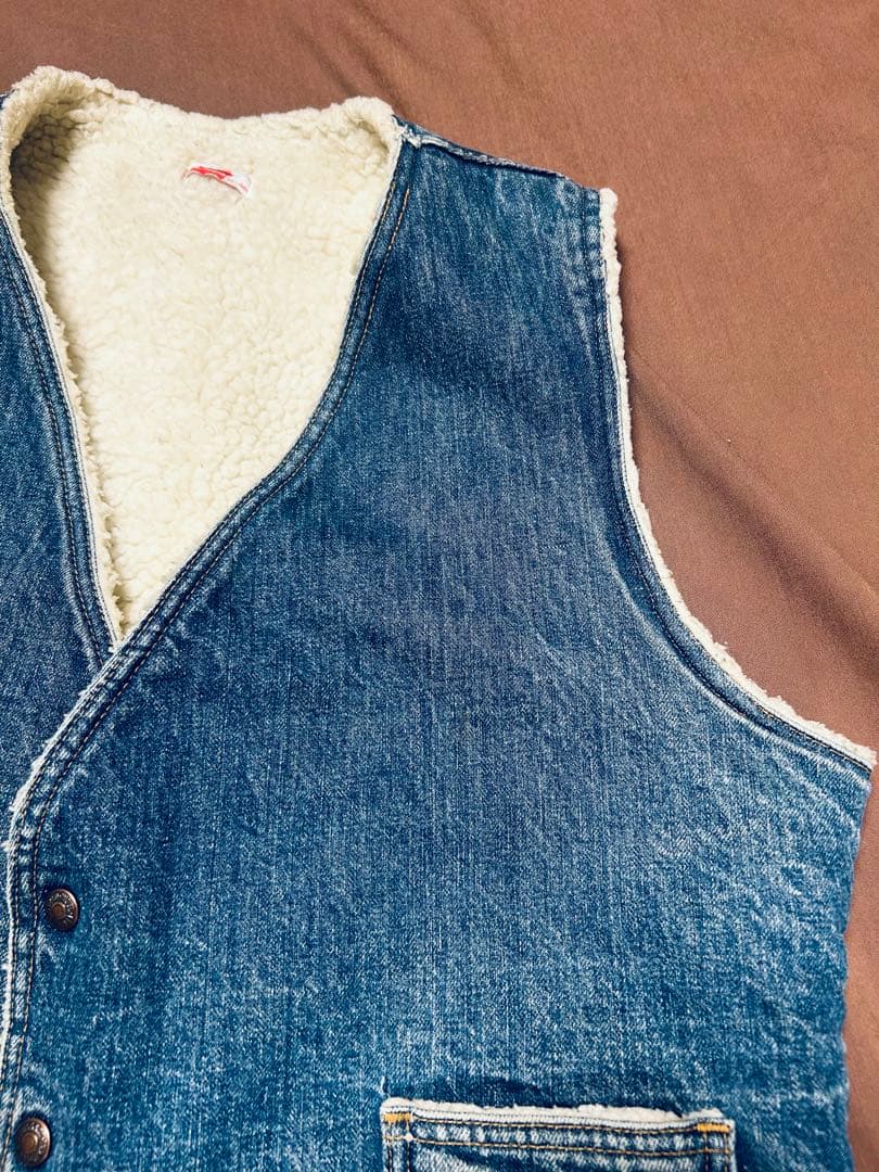 70s USA製 オレンジタブ Levi's 60605 デニム ボアベスト